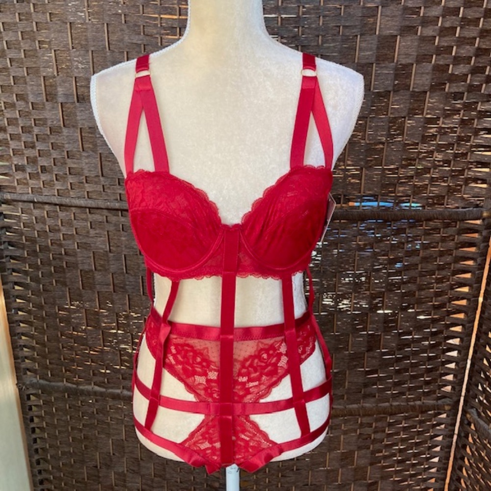 IJAK new red one piece lingerie size Large - Picture 4 of 5